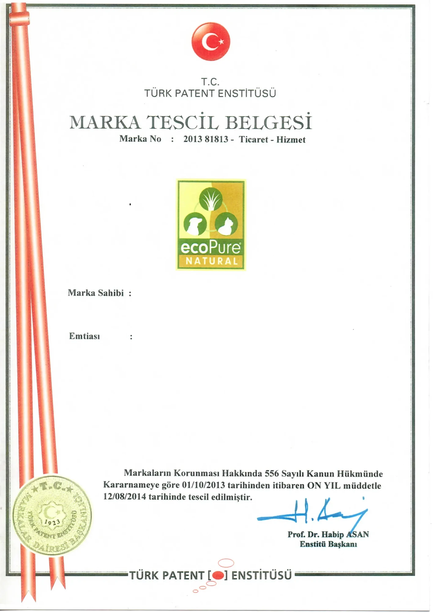 Marka Tescil Belgesi