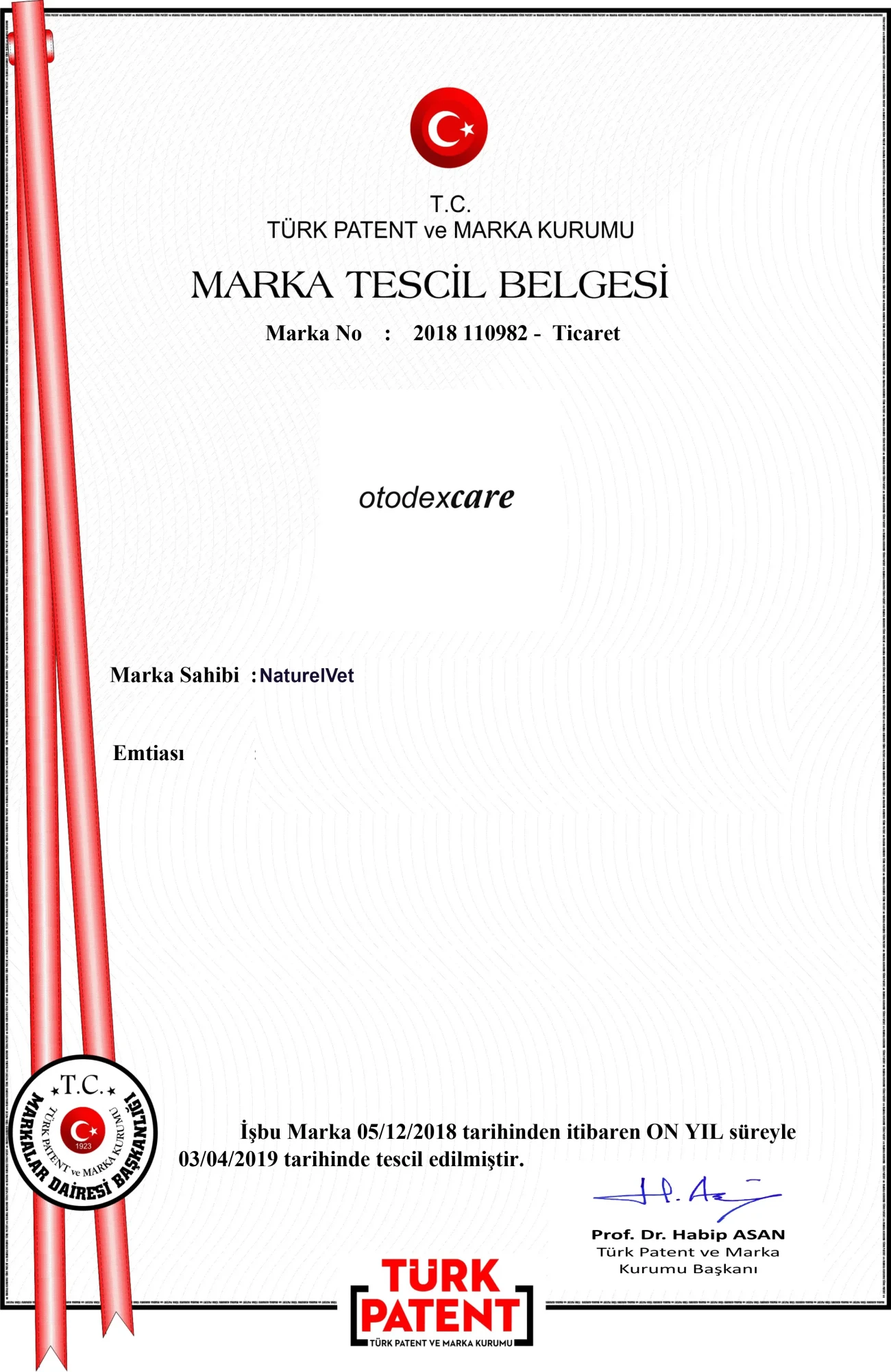 Marka Tescil Belgesi