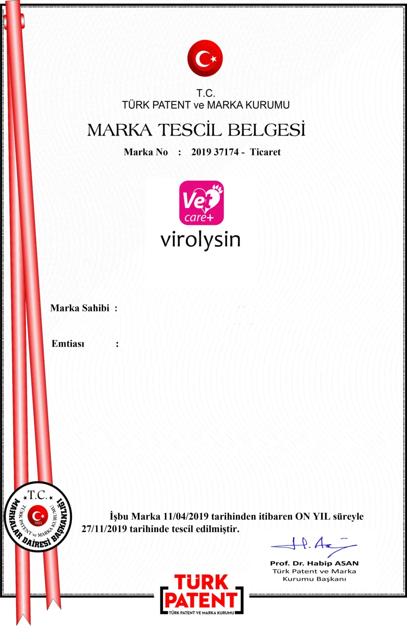 Marka Tescil Belgesi